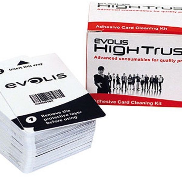 evolis adhesive card